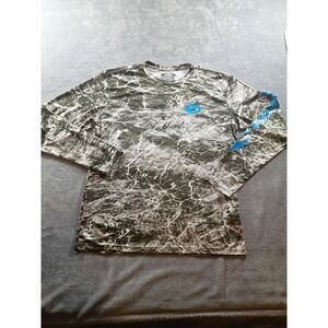 Costa Shirt Mens Medium Gray Camo Long Sleeve Elements Performance Fishing Tee